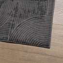 gulvtæppe IZA 200x280 cm kort luv skandinavisk look antracitgrå