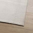 gulvtæppe IZA 240x340 cm kort luv skandinavisk look cremefarvet