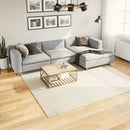 gulvtæppe OVIEDO 240x240 cm kort luv beige