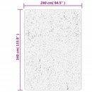 gulvtæppe OVIEDO 240x340 cm kort luv beige