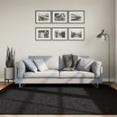 gulvtæppe OVIEDO 200x200 cm kort luv sort