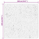 gulvtæppe OVIEDO 240x240 cm kort luv sort