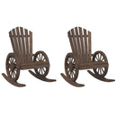 Adirondack-gyngestole 2 stk. massivt grantræ