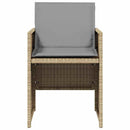 havestole 4 stk. med hynder polyrattan blandet beige