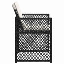 havestole med hynder 4 stk. polyrattan sort