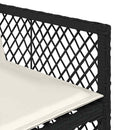 havestole med hynder 4 stk. polyrattan sort