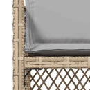 havestole 4 stk. med hynder polyrattan blandet beige