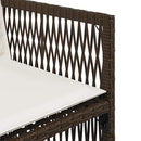 havestole 4 stk. med hynder polyrattan brun