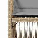 havestole 4 stk. med hynder polyrattan blandet beige