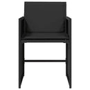 havestole med hynder 4 stk. polyrattan sort