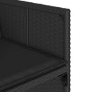 havestole med hynder 4 stk. polyrattan sort