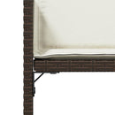 havestole 4 stk. med hynder polyrattan brun