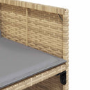 havestole 4 stk. med hynder polyrattan blandet beige