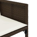 havestole 4 stk. med hynder polyrattan brun