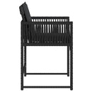 havestole med hynder 4 stk. polyrattan sort