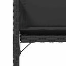 havestole med hynder 4 stk. polyrattan sort