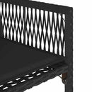 havestole med hynder 4 stk. polyrattan sort