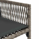 havestole med hynder 4 stk. polyrattan grå