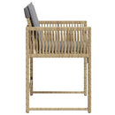 havestole 4 stk. med hynder polyrattan blandet beige