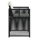 havestole med hynder 4 stk. polyrattan sort