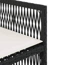 havestole med hynder 4 stk. polyrattan sort