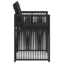 havestole med hynder 4 stk. polyrattan sort