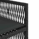 havestole med hynder 4 stk. polyrattan sort