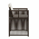 havestole 4 stk. med hynder polyrattan brun
