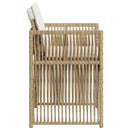 havestole 4 stk. med hynder polyrattan beige