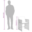 havestole 4 stk. med hynder polyrattan beige
