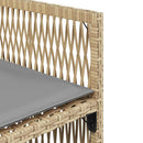 havestole 4 stk. med hynder polyrattan blandet beige