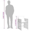 havestole 4 stk. med hynder polyrattan blandet beige