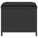 haveskammel med hynder 4 stk. 41x41x36 cm polyrattan sort