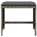 haveskamler 4 stk. med hynder 41x41x36 cm polyrattan grå