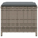 haveskamler 4 stk. med hynder 41x41x36 cm polyrattan grå