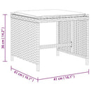 haveskamler 4 stk. med hynder 41x41x36 cm polyrattan grå