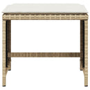 haveskamler 4 stk. med hynder 41x41x36 cm polyrattan beige