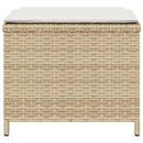 haveskamler 4 stk. med hynder 41x41x36 cm polyrattan beige