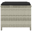 haveskamler 4 stk. med hynder 41x41x36 cm polyrattan lysegrå