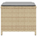 haveskamler 4 stk. med hynder 41x41x36 cm polyrattan beige