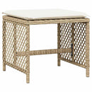 haveskamler 4 stk. med hynder 41x41x36 cm polyrattan beige