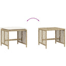 haveskamler 4 stk. med hynder 41x41x36 cm polyrattan beige