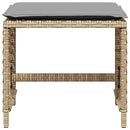 haveskamler 4 stk. med hynder 41x41x36 cm polyrattan beige