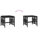 haveskammel med hynder 4 stk. 41x41x36 cm polyrattan sort