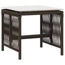 haveskamler 4 stk. med hynder 41x41x36 cm polyrattan brun