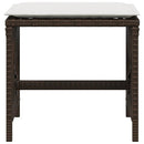 haveskamler 4 stk. med hynder 41x41x36 cm polyrattan brun