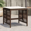 haveskamler 4 stk. med hynder 41x41x36 cm polyrattan brun