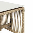 haveskamler 4 stk. med hynder 41x41x36 cm polyrattan beige