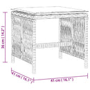 haveskamler 4 stk. med hynder 41x41x36 cm polyrattan lysegrå