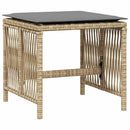 haveskamler 4 stk. med hynder 41x41x36 cm polyrattan beige